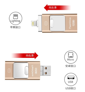 No Separate <strong>App</strong> Required 4 in 1 USB 3.0 <strong>Flash</strong> Drive 512GB High Speed Slide Design for IPhone iPad PC Macbook1Year Warranty - Product Image 3