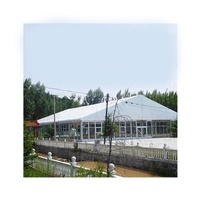 Tente de réception en aluminium en forme de A, avec couverture transparente en PVC, tente blanche transparente, 850g