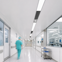 Profil de rail de service de plafond intégré commercial pour systèmes MEP avec diffuseur de lumière de surface, diffuseur CVC, sprinkler anti-incendie et capteur de fumée