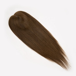 Prótesis capilar de base suave 6x7 con encaje mono y trama a máquina, con clip, de cabello natural para cobertura de cabello fino - Product Image 5