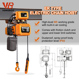 220V/380V/440V 1吨 2吨 <span class=keywords><strong>3</strong></span>吨 5吨 10吨 ER电动链式葫芦 重型负载物料提升设备（带小车） - Product Image 2