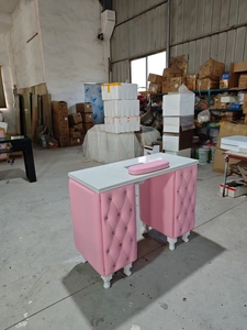 Modern Customized Multi-functional Metal Salon Manicure <b>Table</b> with Drawers Cleaner Wood Tabletop Eco-Friendly <b>Nail</b> Spa Furniture - Product Image 6