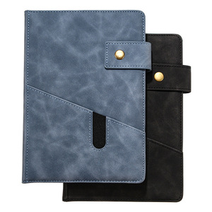 Taccuini di affari personalizzabili imprintano filati cartonati per cucire <span class=keywords><strong>cancelleria</strong></span> per uso diario <span class=keywords><strong>ufficio</strong></span> fibbia copertura in finta pelle - Product Image 3
