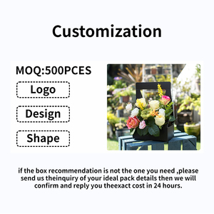 Vente en gros Boîte cadeau romantique avec cœur et fleur Boîtes rigides recyclables Conception de faveurs de style populaire Cérémonies Laminage mat Gaufrage - Product Image 5