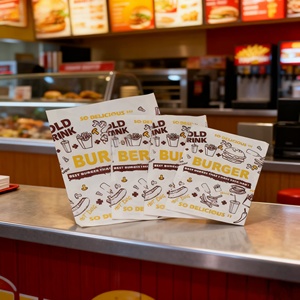 Custom Fast Food Packaging Box Disposable, Burger Box Packaging Food <b>Container</b> Box, Takeway Food Box Eco Friendly Hamburger Box - Product Image 5
