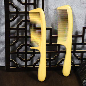 Boxwood <b>Comb</b> Long Hair <b>Wide</b> Teeth Round Handle Handmade Wooden Massage <b>Comb</b> For Women - Product Image 1