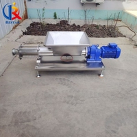 Pompe à vis en acier inoxydable avec trémie pour ligne de production de jus de fruits et légumes, pulpes de fruits / confitures
