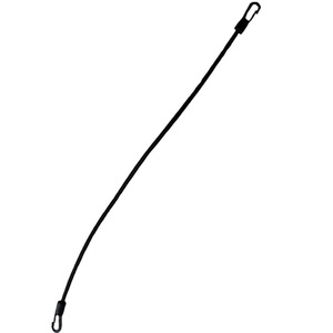 Corde élastique de camping en plein air, 6 mm, noire, 152 cm, double crochet, usage universel - Product Image 4