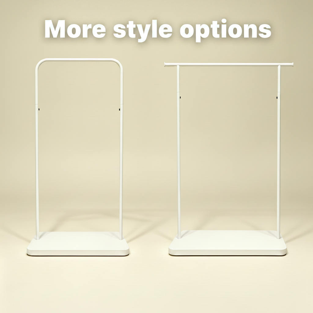 LED Metal Clothing Display Rack Wood Base Boutique Garment Hanging Stand Apparel Retail Store Fixture Showroom Rack Custom — view 4