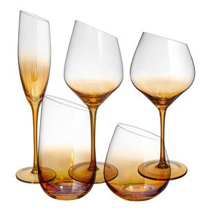 Verres à <span class=keywords><strong>vin</strong></span> longs en cristal modernes pour <span class=keywords><strong>vin</strong></span> <span class=keywords><strong>rouge</strong></span> et cocktails, colorés ambre et gris, pour la maison, <span class=keywords><strong>les</strong></span> fêtes, <span class=keywords><strong>les</strong></span> mariages, la cuisine, cadeaux durables - Product Image 3