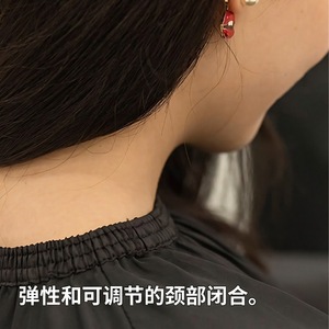 Hairdressing Cape 155 Cm Width Black Waterproof For Salon Hair Dyeing Perming Beauty Treatment - Product Image 3