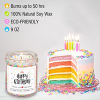 Geburtstags-Duftkerze Vanille-Geburtstagstortenduft mit Streuseln Niedliche Geburtstagsgeschenke für Frauen Ideen 9 oz Geburtstagsgeschenk