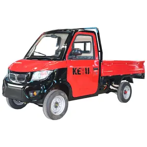 KEYU çin yüksek hızlı Mini elektrikli araba Pickup teslimat kamyonu gor kargo Pick Up elektrikli kargo kamyonu