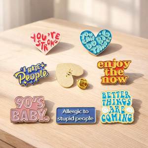 Wholesale Custom Casting Soft Enamel Metal Powerlifting Race Souvenir <b>Badges</b> Lapel Hat Clothing Personalized Brooch UV Printing - Product Image 1