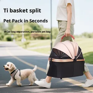 Carriola Metálica Plegable <span class=keywords><strong>para</strong></span> Mascotas Inlai, <span class=keywords><strong>para</strong></span> <span class=keywords><strong>Perros</strong></span>, Gatos y Razas Pequeñas, Ligera y Portátil - Product Image 5