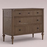 Commode à 3 tiroirs en chêne massif de haute qualité, bois de chêne naturel, meubles de chambre à coucher