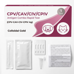 Test rapide combiné 4-en-1 pour chiens : antigènes CPV, CAV, CIV, CPIV (Parvovirose, Adénovirose, <span class=keywords><strong>Grippe</strong></span> canine, Parainfluenza) – Diagnostic vétérinaire pour vomissements et toux - Product Image 2