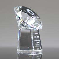 Vente en gros de diamants en cristal de verre transparent gravés de 100 mm, presse-papiers