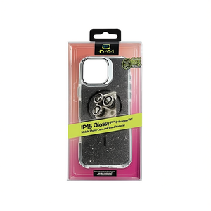 Custodia per cellulare IP15 lucida a protezione completa con supporto, in doppio materiale per accessorio lente airbag - Product Image 1
