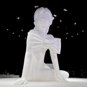 Özel şişme kız zarif bir kadın darbeler kabarcıklar bebek karikatür maskot kız karakter reklam şişme kız modeli - Product Image 4