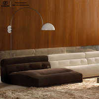Nouvel ensemble de canapés de luxe en velours au design italien haut de gamme 2026 pour salon de villa – Collection créative