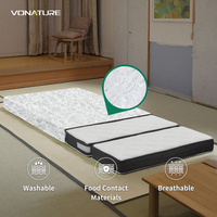 Vonature Matelas Pliant POE Trois Volets, Flexible, Portable, Hypoallergénique, Idéal pour le Camping et la Voiture, OEM ODM