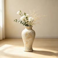 Vase en céramique de style Wabi-sabi, vintage, moderne et minimaliste, pour fleurs séchées, inspiré du zen, en grès, pour culture hydroponique, idéal pour les mariages