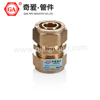 Raccord de compression GA-3809, embout droit, douille égale pour tuyau PEX, tuyau PPR, embout S1620 à S2632