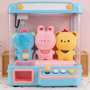 Giocattoli di peluche per bambini da 8 pollici, a forma di animali misti, morbidi e carini, stile cartone animato e anime, direttamente dalla fabbrica, per distributori automatici di giocattoli. - Product Image 1