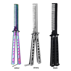 Peigne pliable en acier inoxydable modèle <span class=keywords><strong>JD</strong></span>-22 pour salon de <span class=keywords><strong>coiffure</strong></span>, <span class=keywords><strong>coiffure</strong></span>, barbe, moustache, pratique, formation, brosse fabriquée dans le Zhejiang - Product Image 5