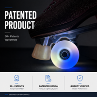 Roues de patins à roulettes brevetées à LED, à changement de couleur, clignotantes, en PU, à rebond élevé, vente en gros directe usine