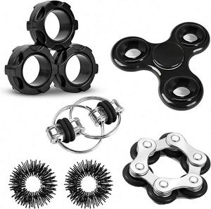 Juguetes Antiestrés de Plástico para Adultos, Anillos Giratorios para TDAH, Gadget de Escritorio para Calmar la Ansiedad, Evitar Morderse las Uñas y Sacudir las Piernas, Unisex - Product Image 6
