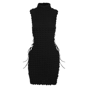Chic mock turtleneck sleeveless dress In A Variety Of Stylish 