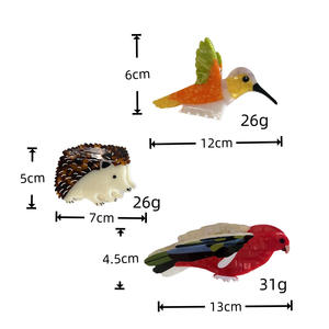 กิ๊บติดผมรูปนกฮัมมิงเบิร์ดหลากสีสัน น่ารัก ซีรีส์นก รูปนกแก้ว กิ๊บหนีบผมอะซิเตท กิ๊บครึ่งหัว กิ๊บฉลาม สำหรับผู้หญิงและเด็กผู้หญิง - Product Image 6