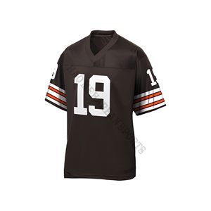 Cleveland pour unisexe marron # Maillot de football sans manches à col baseball, en maille respirante, 100 % polyester, toutes tailles - Product Image 2