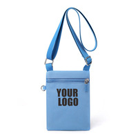 Sac bandoulière Qetesh 2026 style coréen en nylon résistant aux éclaboussures, petite pochette de cou pour téléphone, pochette à monnaie pour le sport, la course à pied, pour femmes