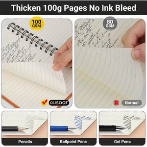 Cahier à spirale A5 à couverture rigide 120 pages de papier ligné pour l'écriture de voyage - Product Image 3