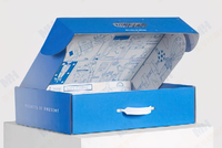 Boîte d'expédition en carton ondulé auto-élevable recyclable sur mesure, facile à ouvrir, avec revêtement UV pour les petites entreprises et les commandes personnalisées