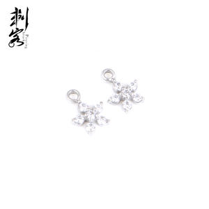 Acier inoxydable 316L avec pendentif fleur ronde en CZ - Product Image 3