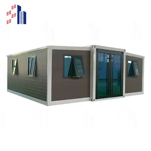 SH 40ft 20ft 2 yatak odası kolay yazlık ahır katlanır genişletilebilir konteyner prefabrik kamp modüler küçük ev