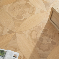 Parquet en chêne blanc Split Princess Annie, parquet artistique multicouche en bois massif, revêtement de sol écologique en dalles de bois irrégulières
