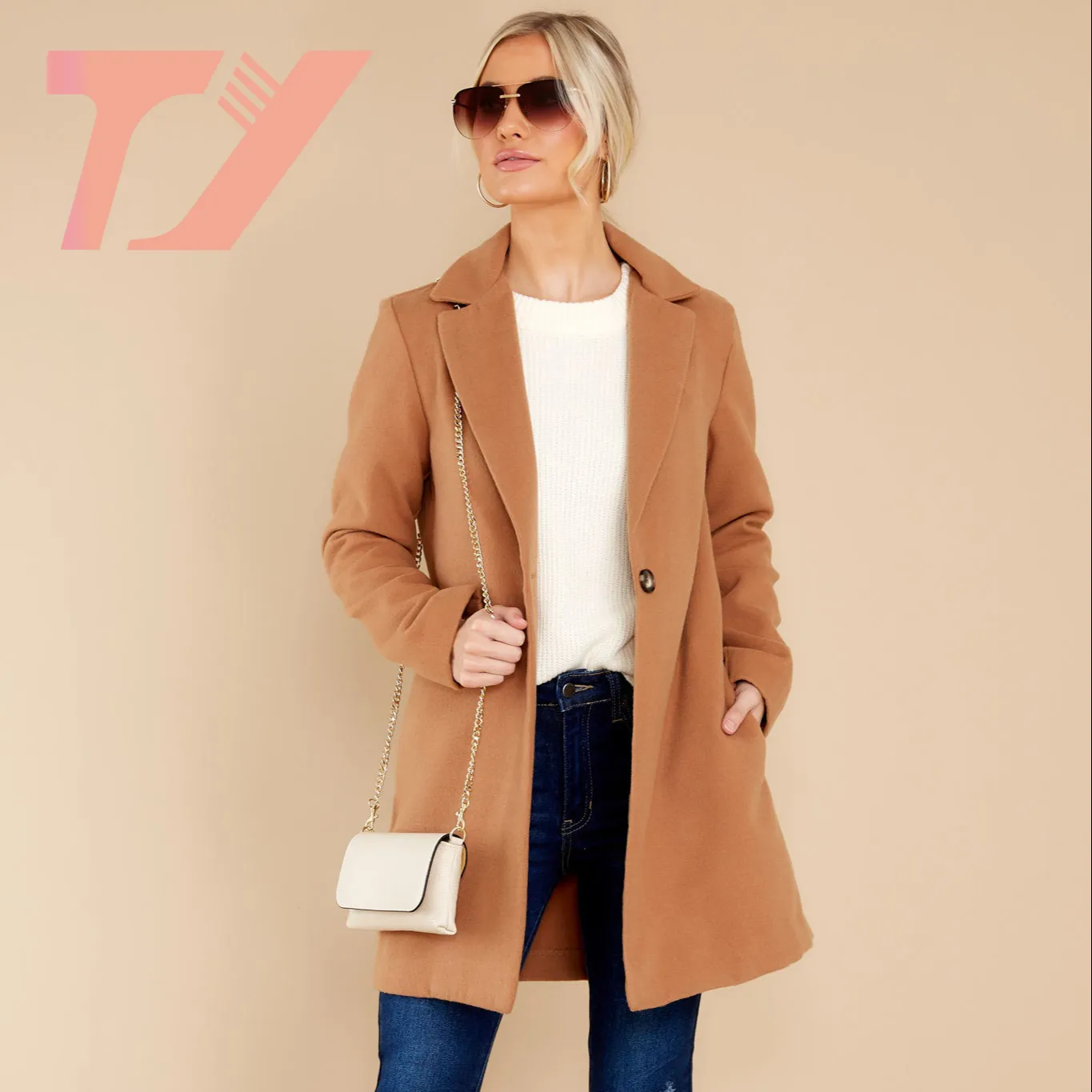 Customized wool ladies de mujer woolen overcoat female plus size and long jacket winter trench coat for women