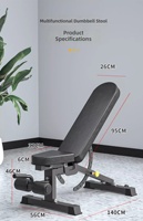 Banc de musculation multifonctionnel réglable et robuste, banc de musculation avec haltères, capacité de 500 kg, banc pliable à position plate