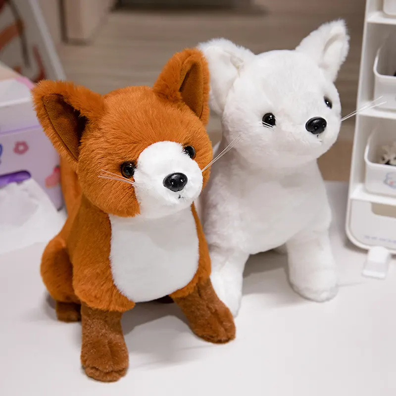 अनुकूलित भरवां पशु खिलौना सिमुलेशन फॉक्स प्यारा डिजाइन आलीशान गुड़िया उपहार
