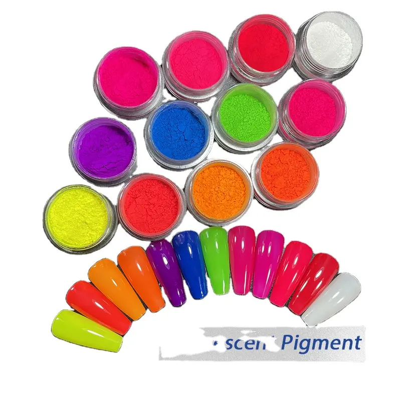 BOKO – pigment néon réactif UV de qualité cosmétique, poudre de pigment Fluorescent pour nail art, prix d'usine, 1KG