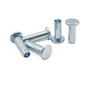 Rivet semi-tubulaire à tête plate, rivets semi-tubulaires en acier zingué pour meubles et chaises - Product Image 4
