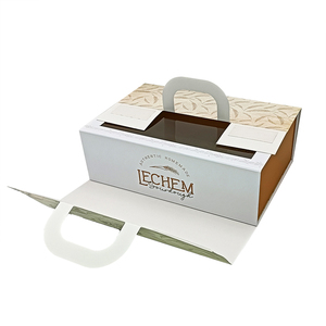 Cajas Rectangulares de Papel Reciclable de Lujo para Pasteles, con Logotipo Personalizado, Contenedor para Cupcakes de Té de la Tarde, Ventana Transparente, Laminado Mate - Product Image 5