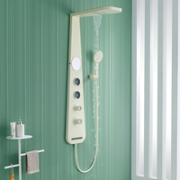 Panneau de douche mural multifonctionnel blanc crème de qualité supérieure pour hôtel, appartement, villa, ensemble de douche pour salle de bain
