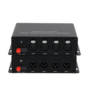 Prezzo di promozione dell'evento 4 Ch Forward XLR Balance Audio fibra Converter Broadcast audio analogico bilanciato standard