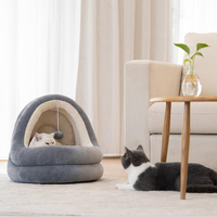 Lits pour chats confortables semi-fermés d'intérieur